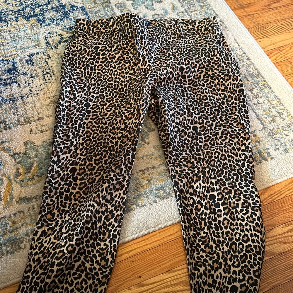 J Crew skinny leopard pants